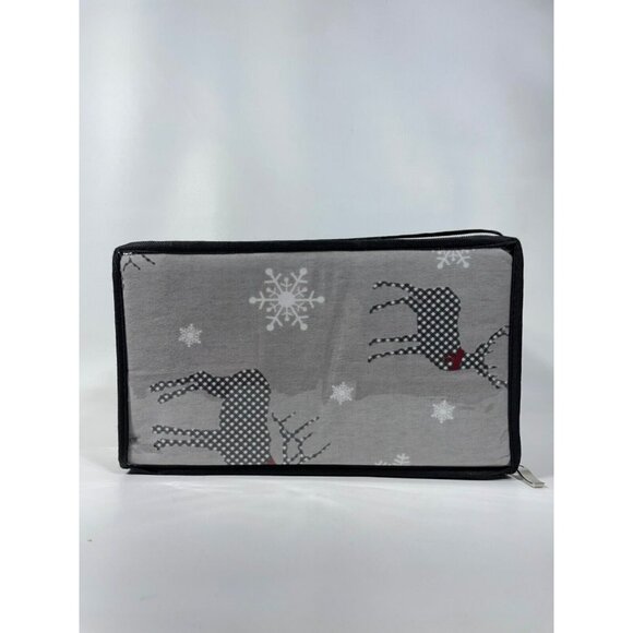 Tribeca Living WINTER BUCKS Flannel Sheet Set Queen Gray - Picture 5 of 8